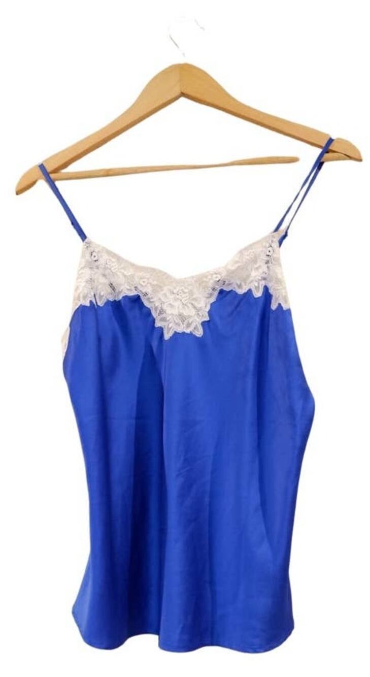 Lauren Ralph Lauren satin and lace navy cami